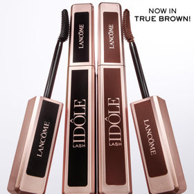 Lancôme in bathroom vanity lifestyle suggesting everyday wearable brown definition
