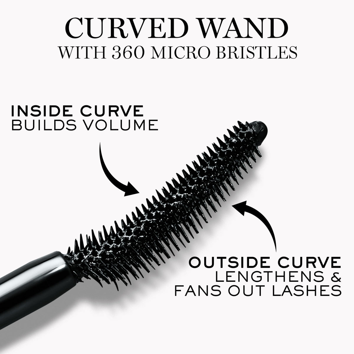 Lancôme gel texture swipe on skin showing smooth, buildable black finish