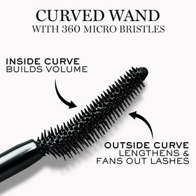 Lancôme gel-mascara texture smear showing smooth, clump-free formula