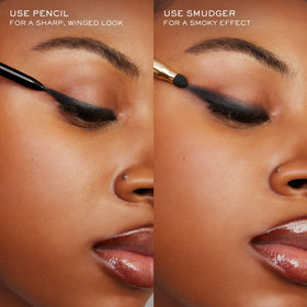 Lancôme Le Stylo applied on waterline to demonstrate waterproof hold benefit