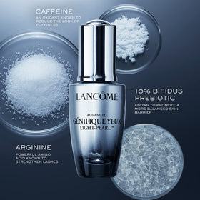 Lancôme serum texture on skin displaying lightweight finish for quick absorption benefit