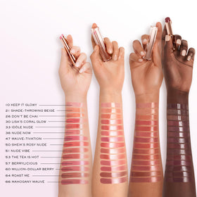 Lancôme Lip Idôle before and after lips showing visible smoothing and improved texture