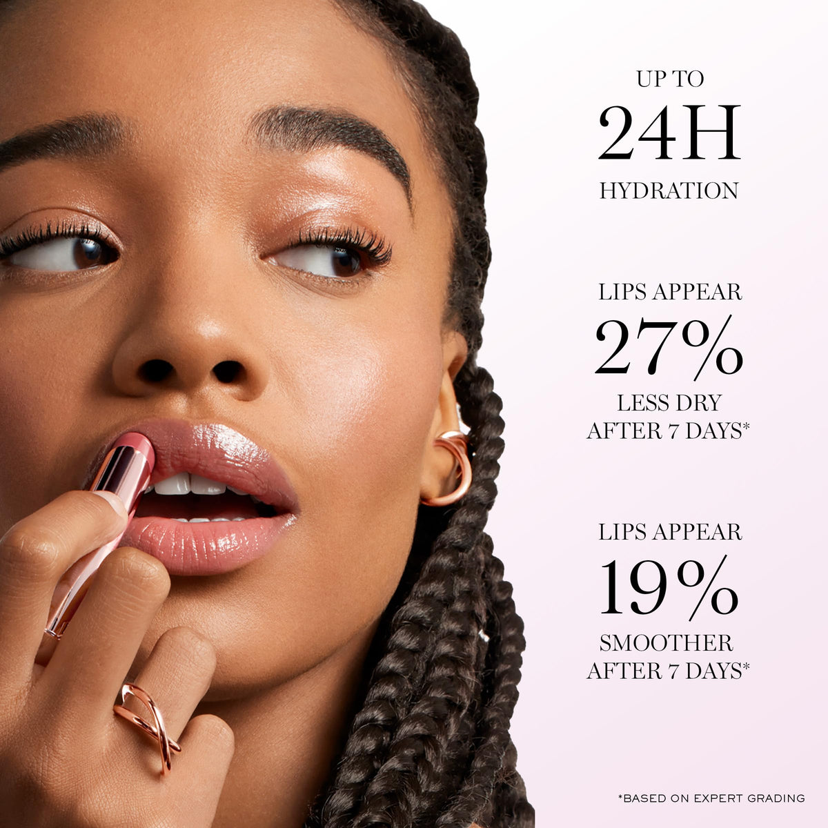 Lancôme Lip Idôle twist-up stick detail highlighting easy application and convenience