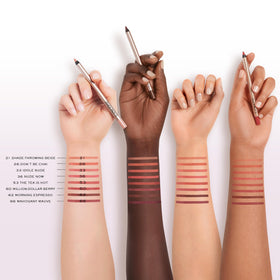 Lancôme lip shaper paired with Butterglow balm illustrating hydrated matte finish