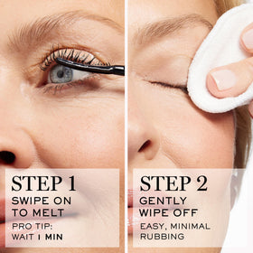 Lancôme wiped eyelid showing no oily residue and quick clean finish