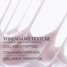 Lancôme collagen peptides vial next to jar highlighting key ingredient benefit firming
