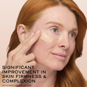 Lancôme Rénergie Lift foundation close label showing key ingredients like Vitamin E benefit
