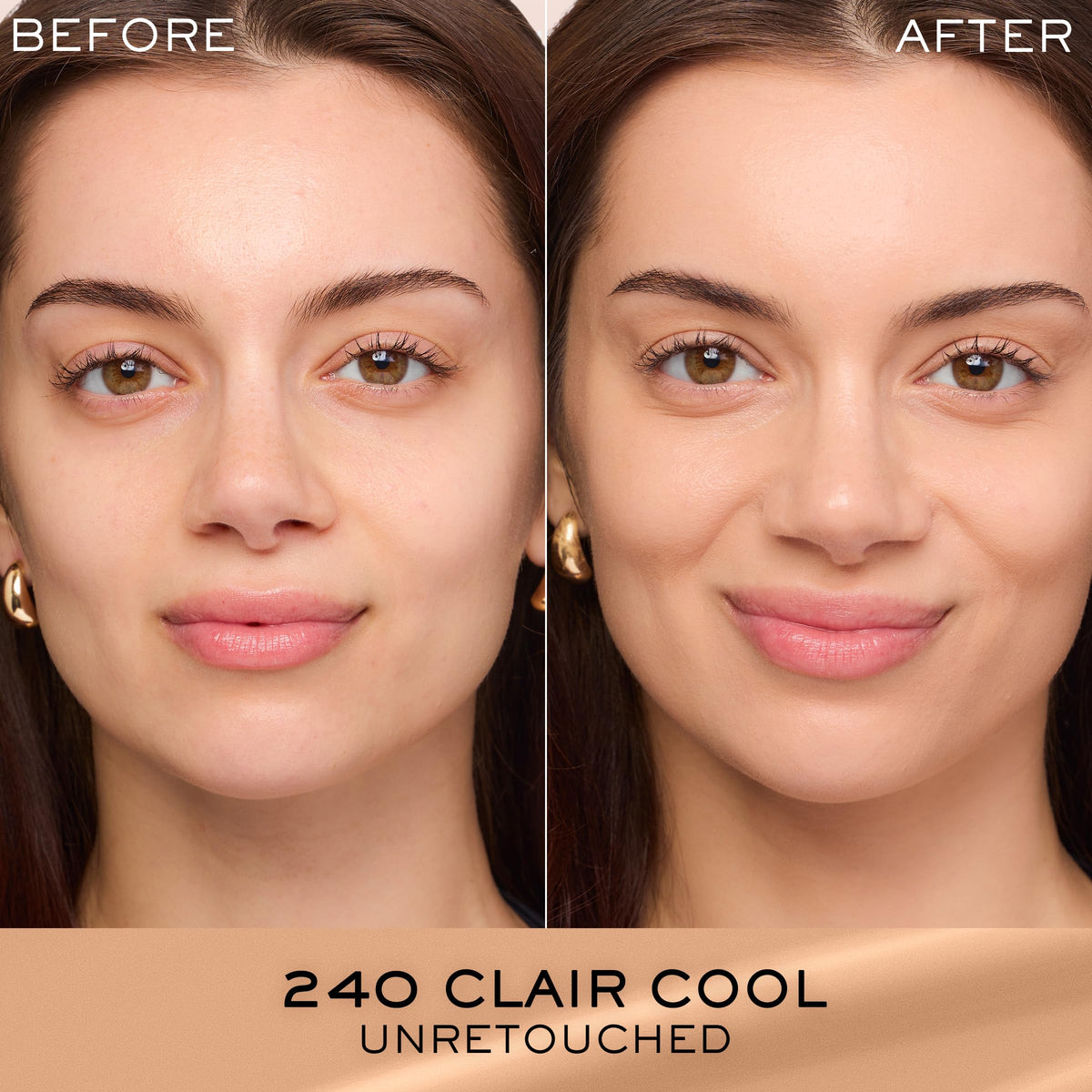 Lancôme Rénergie Lift foundation texture swatch highlighting hydrating, luminous finish