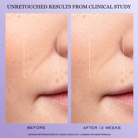 Lancôme texture dispensed on hand demonstrating lightweight absorbent finish and hydration