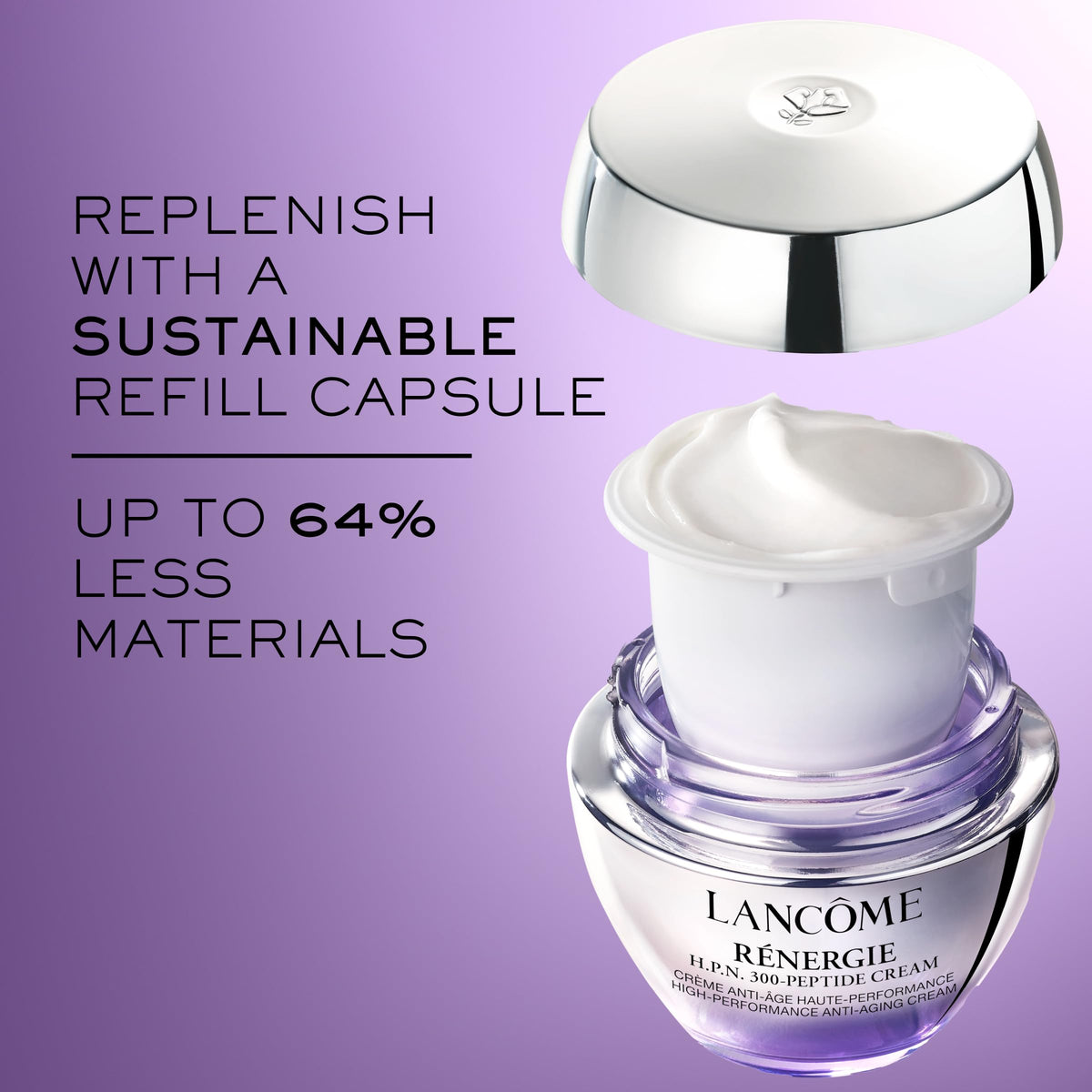 Lancôme Rénergie H.P.N next to ruler showing 1 oz size for accurate scale
