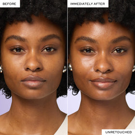Lancôme applying cream to face and neck demonstrating lifting effect benefit