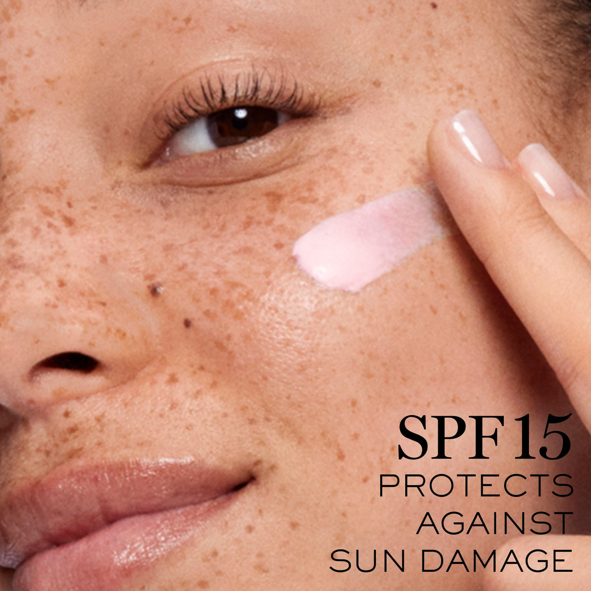 Lancôme cream swirled on hand illustrating smooth spreadability benefit
