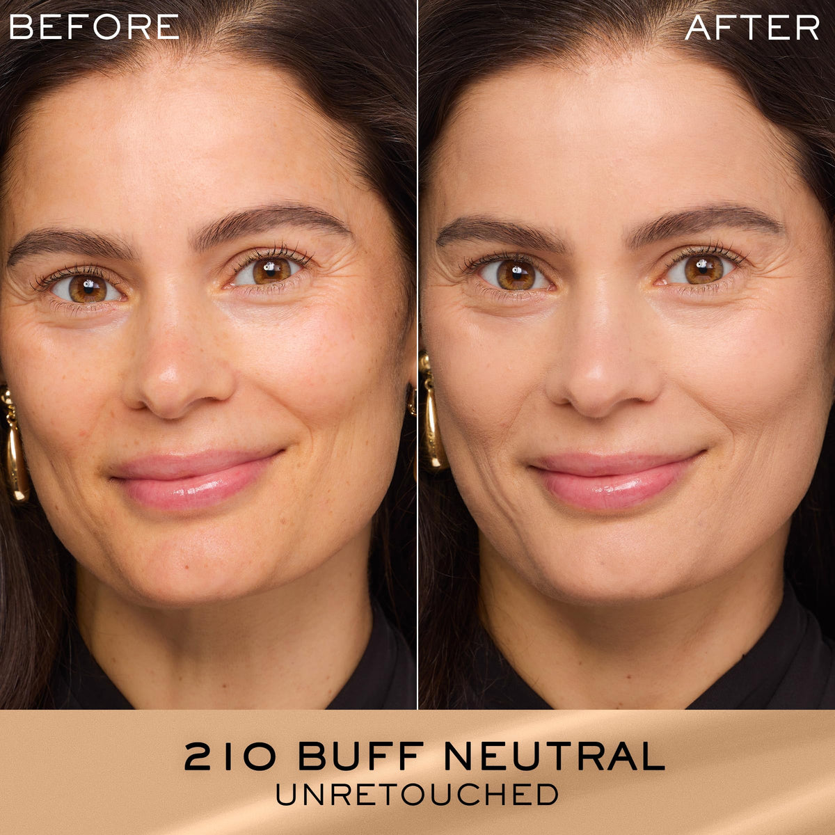 Lancôme foundation texture swirl revealing lightweight, luminous formula benefit
