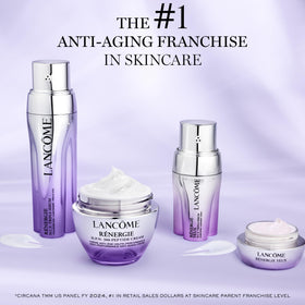 Lancôme cream in a nighttime routine setting showing restorative layering benefit