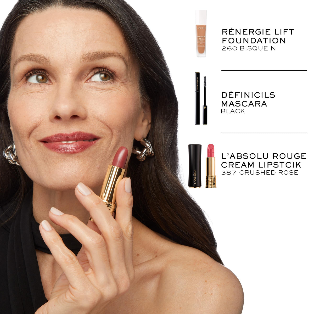 Lancôme beside a coin to show compact size and portable convenience