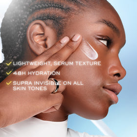 Lancôme application on skin illustrating invisible finish and even coverage