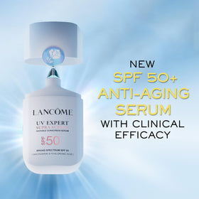 Lancôme dispenser pump ready to dispense sunscreen for easy application