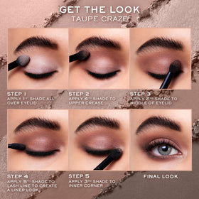 Lancôme palette in use on eyelid demonstrating blendable, high-pigment color