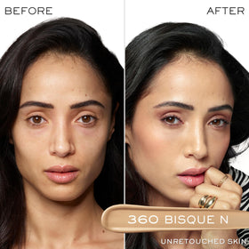 Lancôme swatch of 360 Bisque Neutral showing neutral undertone and true-to-skin color