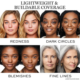 Lancôme blending concealer with sponge for seamless, natural-looking coverage