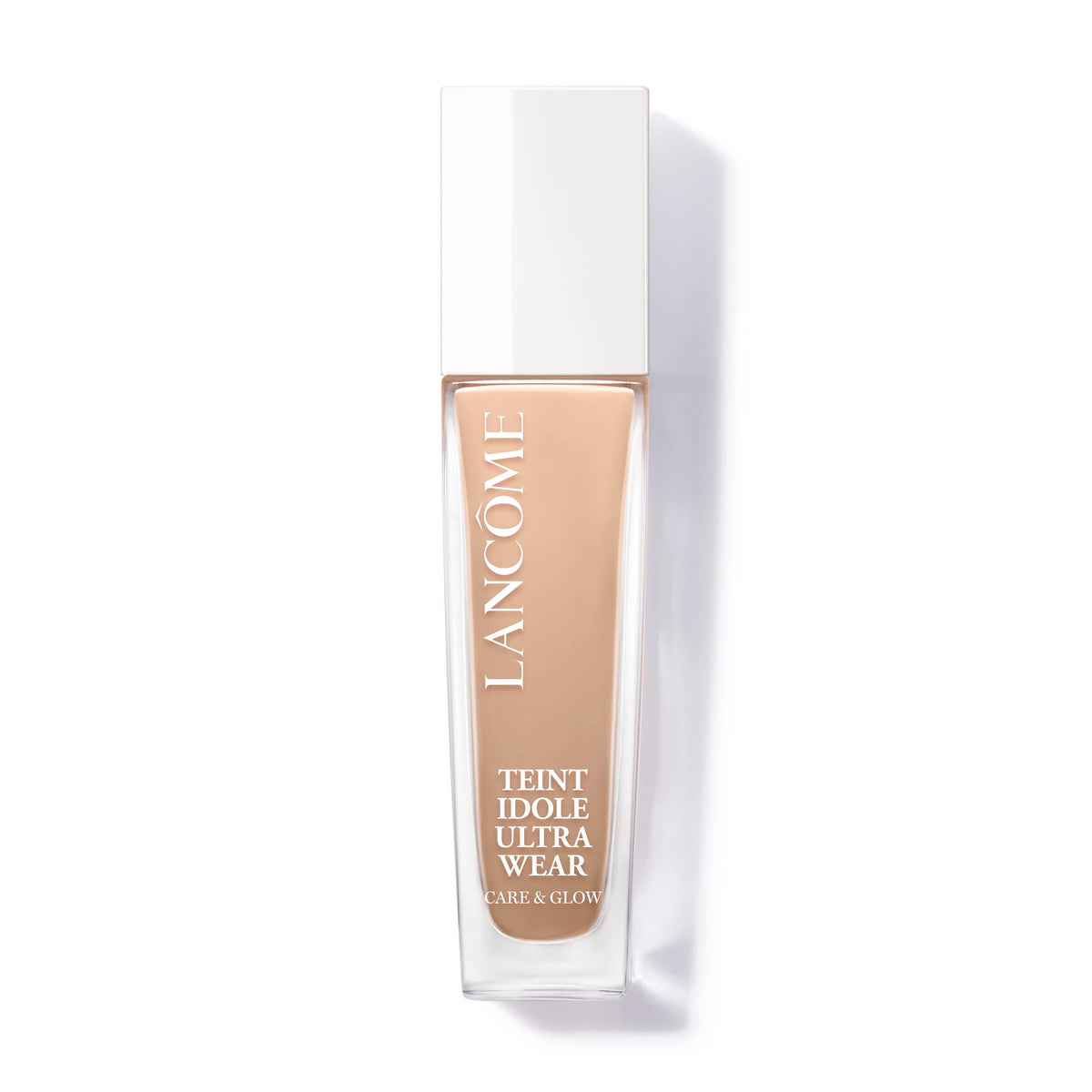Lancôme front bottle view showing product packaging and elegant design benefit: clear branding