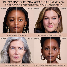 Lancôme shade match along jawline showing natural blending benefit: real match guide