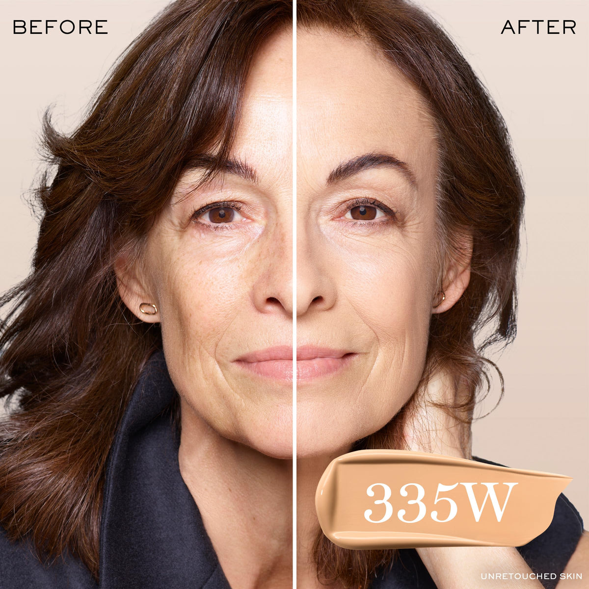 Lancôme pump dispenser close-up showing controlled application benefit