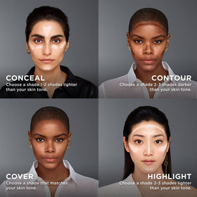 Lancôme foundation stick side label detail highlighting shade 250 Bisque Warm information