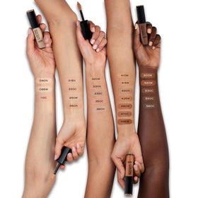 Lancôme concealer creamy texture swirl highlighting blendability and smooth finish