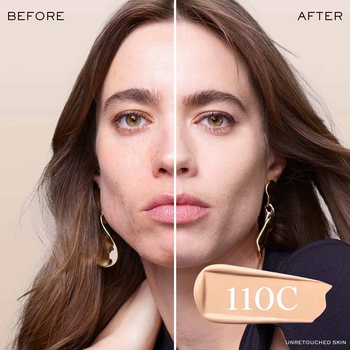 Lancôme foundation texture close-up highlighting smooth, blendable finish