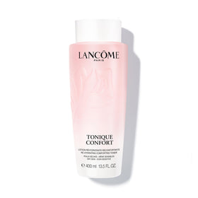 Lancôme bottle front view showing product and elegant packaging benefit of recognizable luxury