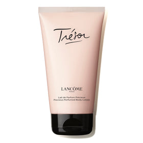Lancôme Trésor front bottle and tube showcasing elegant packaging and immediate luxury