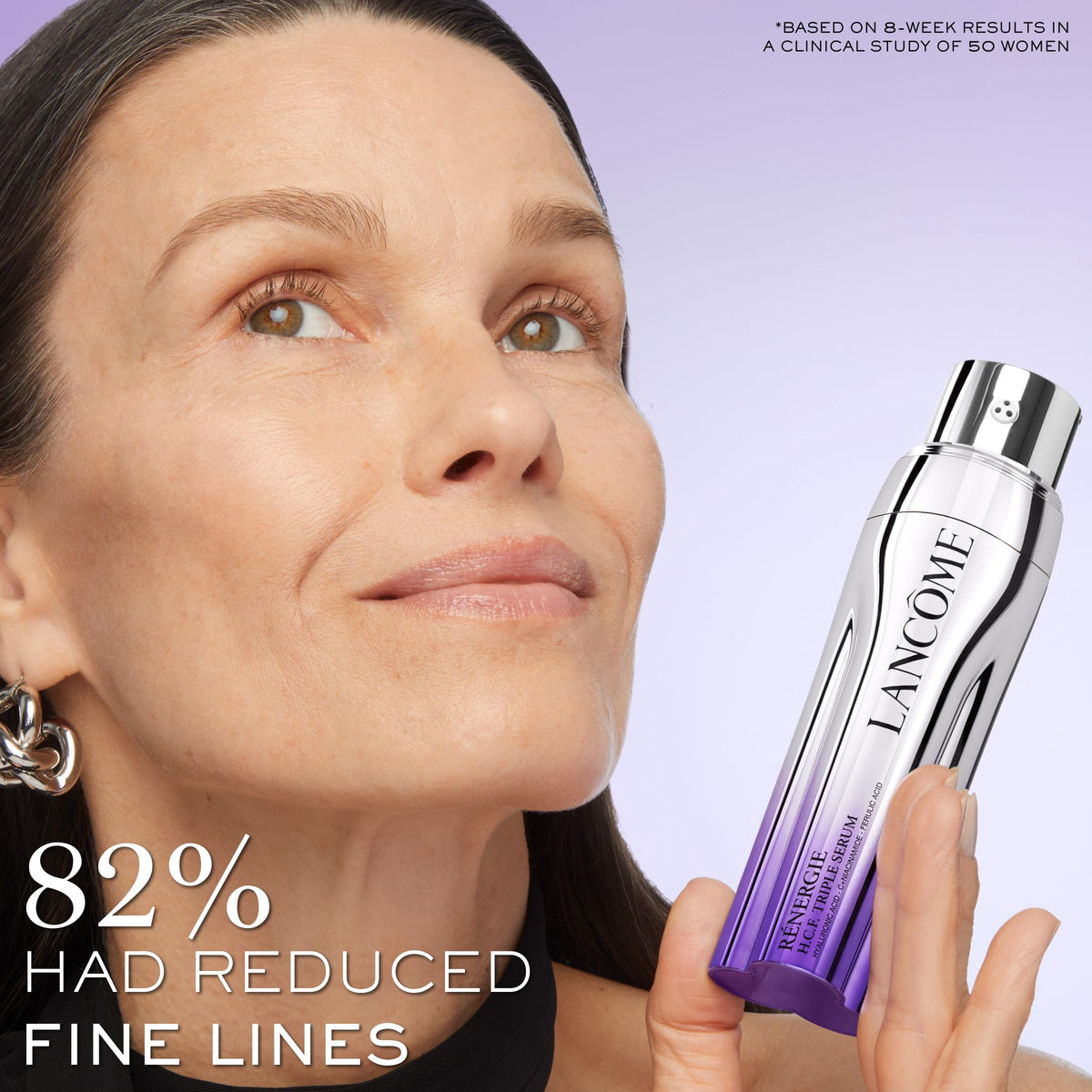 Lancôme close-up of triple-chamber mechanism highlighting ingredient freshness benefit