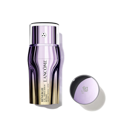 Lancôme bottle front view showing sleek packaging and anti-aging benefits