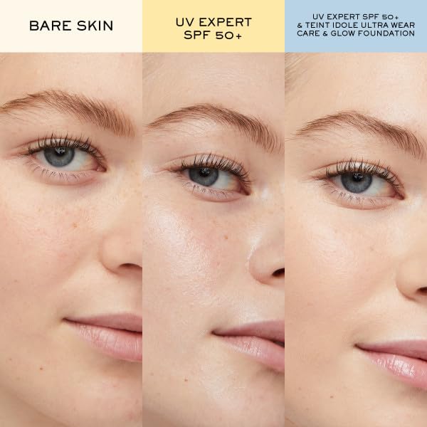 Lancôme close-up ingredient label highlighting Vitamin E and Moringa benefits