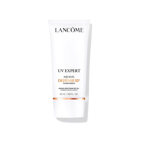 Lancôme UV Expert front tube showing SPF 50 and compact size for travel