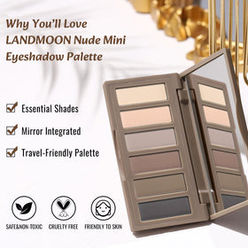 LANDMOON swatches on arm illustrating high pigmentation and buildability