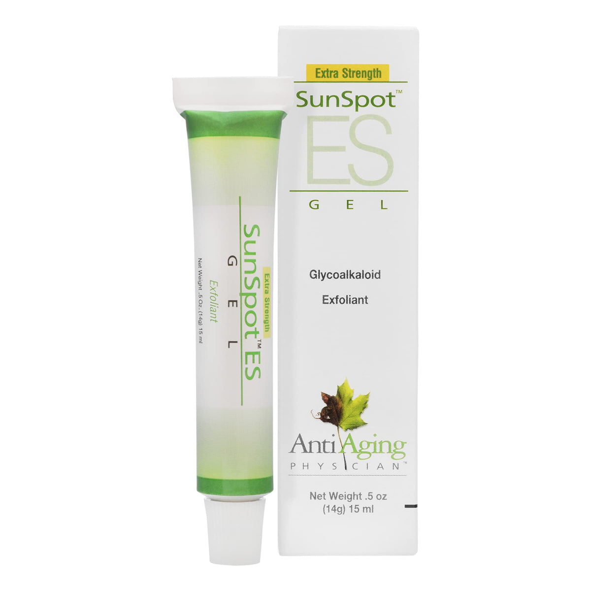 Lane Innovative SunSpot ES front packaging shows compact 0.5 oz tube for travel
