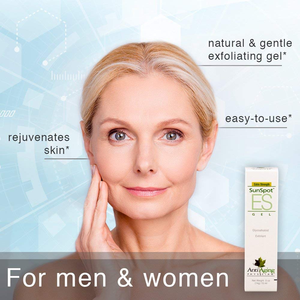 Lane Innovative SunSpot ES ingredient label featuring aloe, tea tree, salicylic acid