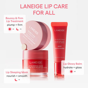 LANEIGE hand holding product demonstrating compact size and on-the-go use