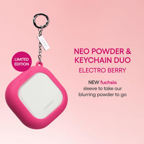 LANEIGE compact open displaying velvet puff and powder for easy targeted application