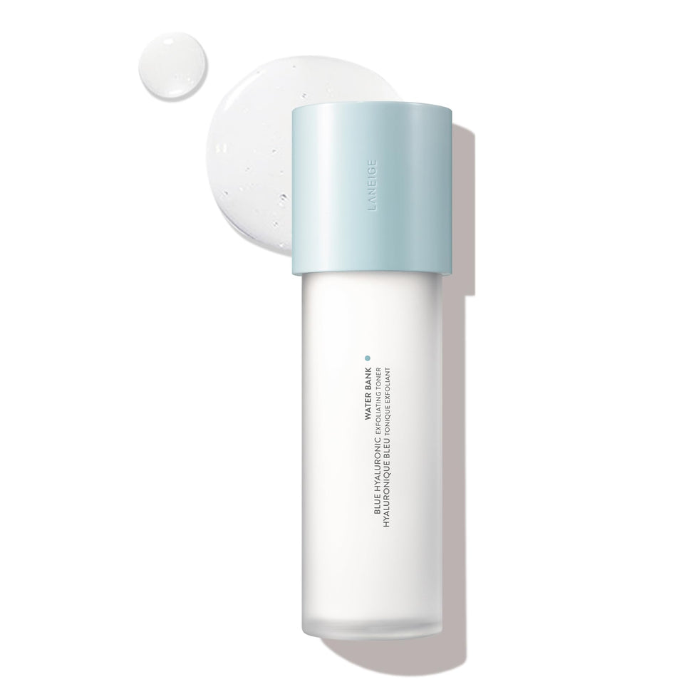 LANEIGE front packaging showing bottle and label, highlighting gentle exfoliation benefit