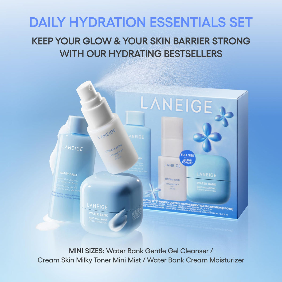 LANEIGE Gentle Gel Cleanser pump dispensing mild formula for gentle cleansing