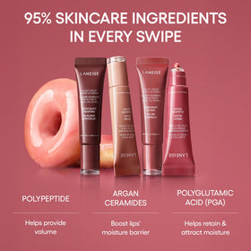LANEIGE open tube showing ingredient label and skincare-rich formulation benefit
