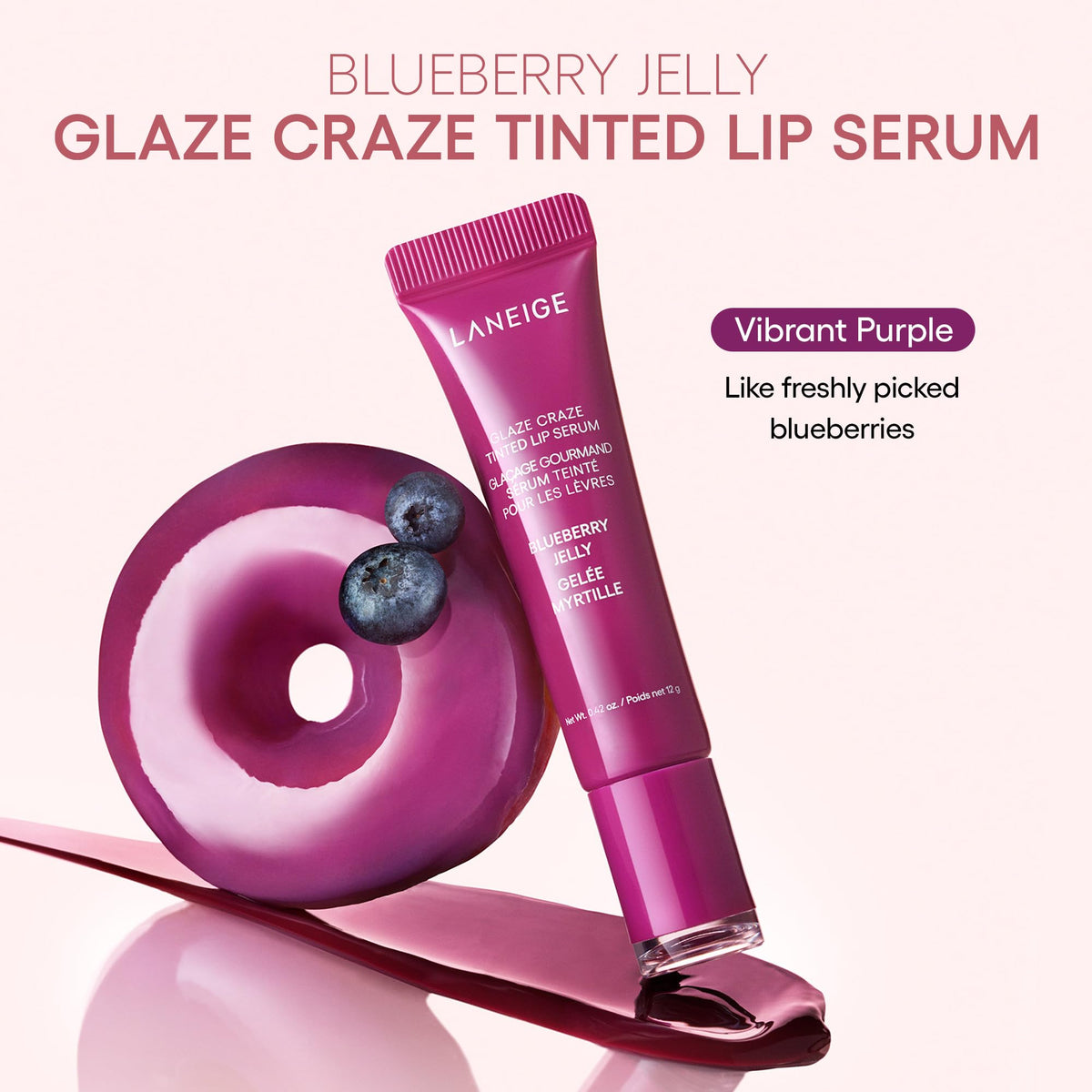 LANEIGE texture droplet highlighting serum-infused glossy finish