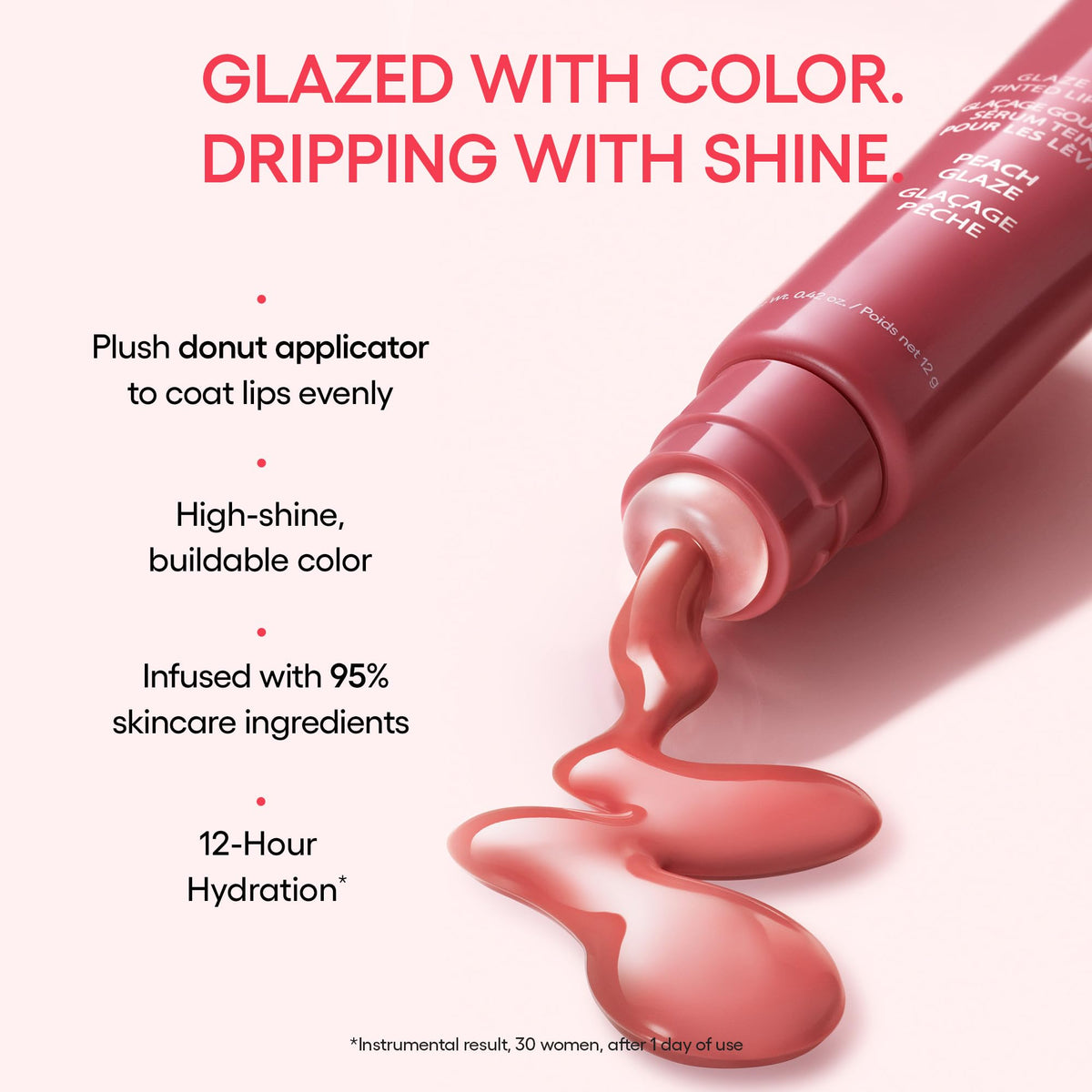 LANEIGE texture swipe showing smooth serum finish and moisturization