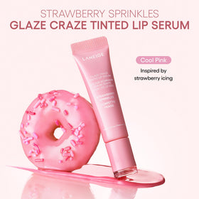 LANEIGE gloss texture closeup showing hydrating, non-sticky shine benefit