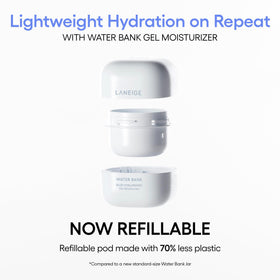 LANEIGE mini jar on bathroom shelf illustrating morning routine refresh benefit