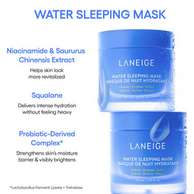 LANEIGE Lip Sleeping Mask Berry pot with tinted balm, showing softening and soothing lip care