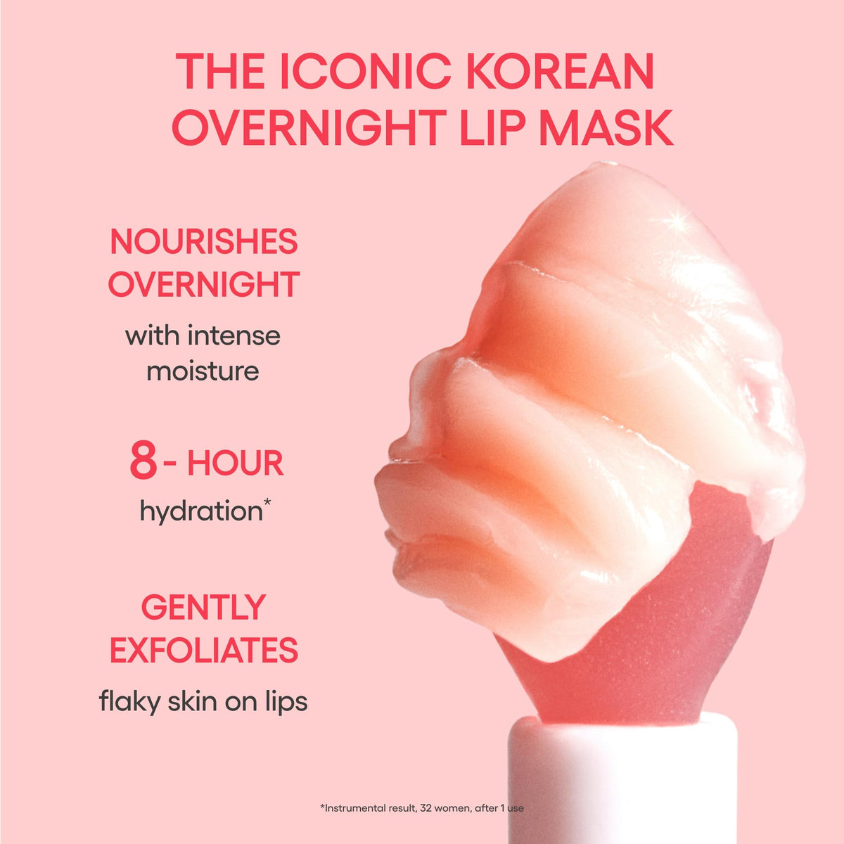 laneige small spoon scooping mask highlighting hygienic application and easy use